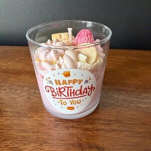 Dessert Candle Happy Birthday Pink Celebration Candle Jar